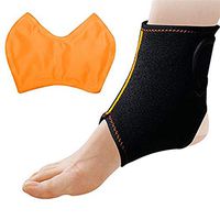 WORLD-BIO Ankle & Foot Ice Pack Wrap, Reusable Gel Pad with Adjustable Compression Brace Hot Cold Therapy for Sprained Ankle, Plantar Fasciitis, Achilles Tendon Injuries, Bursitis & Sore Feet