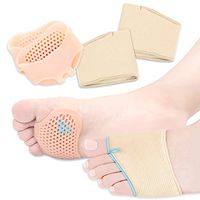 Kalevel 2 Pairs Ball of Foot Pads Cushions Metatarsal Gel Sleeve Forefoot Cushion Pads Toe Separators for Women Men Sneaker Work Shoes