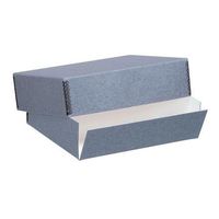 Lineco Archival 16" x 20" Print Storage Box, Drop Front Design, 16 1/2" x 20 1/2" x 3", Exterior Color: Blue / Gray.