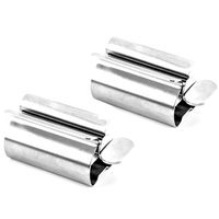 2 Pack Stainless Steel Toothpaste Tube Squeezer Rollers – Heavy Duty Tube Squeezer Dispenser, Metal Toothpaste Tube Wringer Seat Holder Stand
