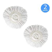 Replacement Mop Micro Head Refill Hurricane for 360° Spin Magic Mop-Microfiber Replacement Mop Head-Round Shape Standard Size ，2-Pack