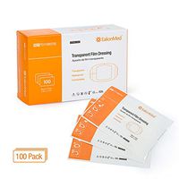 EalionMed Transparent Film Dressing, Wound Bandages,Adhesive Patch, 2.75'' W X 2.36'' L(6cmx7cm), 100 Pack, Clear, Waterproof, Breathable, Comfortable, Shower Field, Tattoo Aftercare.