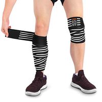Knee Wraps, Adjustable Knee Support Brace Compression Bandages with High Elasticity for Elbow Knee Calf Joints, Knee Straps for Squats Gym Workout Weightlifting Fitness Powerlifting(1 Pair)