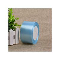 5Meters/Lots 2.5Cm 4Cm 5Cm Silk Satin Ribbons Christmas Halloween Gift Wrapping Wedding Decoration Ribbons DIY Rose Bow Material,Light Blue,5Cm