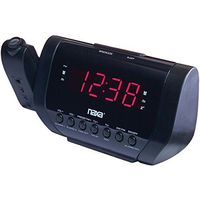 NAXA Projection Dual-Alarm Clock - Wake Up w/ Radio Or Traditional Buzzer