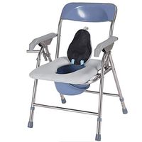 Zhong Elderly Toilet Seat Stainless Steel Folding Toilet Chair Pregnant Woman Toilet Stool Bath Stool Height Adjustable