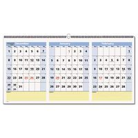 AT-A-GLANCE QuickNotes Recycled Three-Month Horizontal Wall Calendar, Large Wall, 2012 (PM15-28)