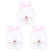 TOYANDONA 6pcs Wedding Party Metal Candy Box Pumpkin Shape Chocolate Boxes Gift Boxes Party Supplies (White Box Pink Bow)