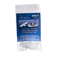 GMS Optical Oval Screw-in Silicone Nose Pads for Glasses, Sunglasses, and Eye-wear – 17mm (10 Pair)