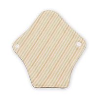 Luckypads Certified Organic Cotton Reusable Washable Cloth Panty Liners Environment-Friendly, Solution for Leucorrhea Awkward Periods (Green Stripe)