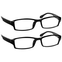 Reading Glasses 2.75 Black (2 Pack) Reader Glasses for Men and Women Have a Stylish Look and Crystal Clear Vision When You Need It! Spring Arms & Dura-Tight Screws