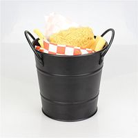 3Pcs/Lot Mini Bucket Icing French Fries Tin Pails ,Size :4.53 4.333.54inch