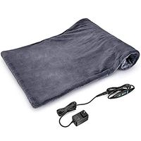 Heating Pad -ETL Certified- 24”×12" XL King Size 5S Fast Heating Pads with 6 Heat Settings, Superior Soft Velour Hand Washable Safe Heating Pad, Auto Off, 15Ft Cord, Ideal for Back, Neck Relief