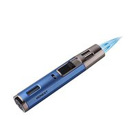 Honest Dual Flame Butane Lighter Cigar Tobacco Lighter Jet Torch with Butane Window