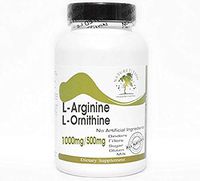 L-Arginine 1000mg and L-Ornithine 500mg ~ 100 Capsules - No Additives ~ Naturetition Supplements