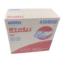 X80 White Cloth Wipes, 9-1/8 x 16-3/4", 80 per Package