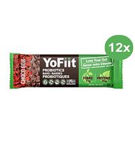 Goji-Chocolate High Fiber Protein Bars. Low Sugar, Gluten Free, Soy Free, Dairy Free (Vegan), Non-GMO. with Probiotics & Prebiotics for Healthy Digestion (12 Pack)