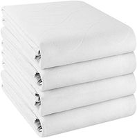 Utopia Bedding Quilted Waterproof Incontinence Pad/Underpad 34 x 52 inches (4-Pack,White)
