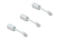 Telephone Cord Detangler 3 Pack - Extended Rotating - White - Phone Cord Detangler Branded Master Cables Product
