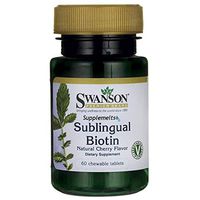 Swanson Sublingual Biotin 5Vitamin 000 mcg 60 Chwbls