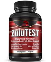 ZuluTEST™ All Natural Testosterone Booster for Men - Organic Strength Supplement - Mood Energy & Muscle Growth Booster - Natural Estrogen Blocker, Belly Fat Burner, Aromatase Inhibitor - 84 Capsules