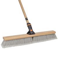 24" SWOPT Premium Push Broom for Smooth Surfaces – 60" Comfort Grip Wooden Handle – EVA Foam Comfort Grip – Handle Interchangeable with Other SWOPT Products – Stay Organized & Efficient (5424)