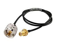 DHT Electronics RF Coaxial Coax Cable SMA Female to UHF Male PL-259 20-Inch