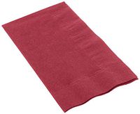 AmazonBasics Embossed Dinner Napkin, 2-Ply, 7.5" x 4.5", Burgundy Red, 1000-Count