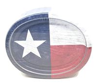 Star of Texas Party Paper Plates 12"x10" 55 Count