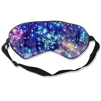 COLOMAKE Lightweight and Comfortable Super Soft Adjustable Colorful Galaxy Bling Bling Stars Eye Mask for Sleeping Shift Work Naps Night Blindfold Eyeshade for Men and Women