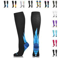 NEWZILL Compression Socks (20-30mmHg) for Men & Women (i-Ice, Large)