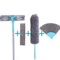 Squeegee Window Cleaning Squeegee Scratch Brush Combination Adjustable Angle For Floor Mirror Car Window Glass Cleane(2 Pad) (Size : 350cm)