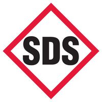 GHS/HazCom 2012: SDS Label, 4" x 4" (Pack of 10)