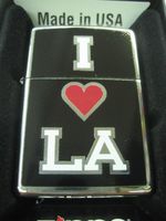 Zippo I Love La High Polish Chrome Finish
