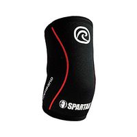 Rehband Spartan Edition Elbow Support - 5mm - XSmall - Black/Red - Neoprene Elbow Sleeve for Weightlifting and Crossfit – Tennis Elbow and Golfers Elbow Brace - Support for Tendonitis - 1 Sleeve