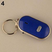 Whistle Key Finder with LED Flashlight Beeping Remote Keyfinder Wallet Locator Keyring Item Tracker Anti-Lost Device for Phone, Keys, Luggage, Wallets, More (Blue)