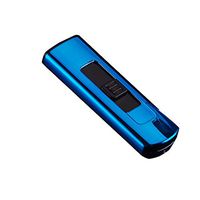 Angelduck Electronic Lighter, Grocery House USB Touch Ignition Lighter, Double Sided Lighter, Windproof Plasma Lighter for Candle, Cigarette Power Indicator Flameless (Blue)