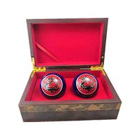 Hjyi Baoding Ball,Dark Blue Baoding Health Stress Exercise Balls Chinese Exercise Stress Balls Craft Collection with Gift Box