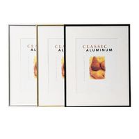 MCS 16x20 Inch Gallery Aluminum Frame with 11x14 Inch Mat Opening, Black (44603)