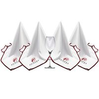 FUNFEL Large Microfiber Glass Polishing Cloth, Lint Streak Free Drying Towel 24x20 inch (4-Pack)