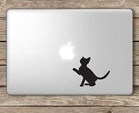 Kitten Playing with Apple Cat - Apple MacBook Laptop Vinyl Sticker Decal, Die Cut Vinyl Decal for Windows, Cars, Trucks, Tool Boxes, laptops, MacBook - virtually Any Hard, Smooth Surface