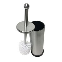 Stainless Steel Toilet Brush & Holder With Plastic Bottom