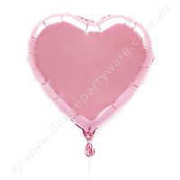 Illume Partyware 18'' Light Pink Foil Heart Balloon, 1 pc, Aluminum Foil for Birthday Party, Kids Parties, Wedding Decoration, Valentines