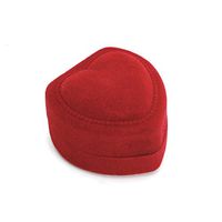 RUZYY 1Piece Velvet Heart Shape Jewelry Display Box Stud Rings Earring Storage Case Box