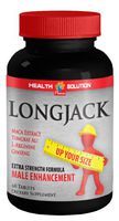 Longjack Male Enhancement Formula Dietary Supplement (Maca Extract, Tongkat Ali Root, L-Arginine, Ginseng) 1 Bottle