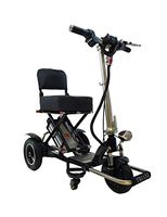 TRIAXE SPORT Foldable Electric Mobility Scooter + Cane & Cup Holder (Black)