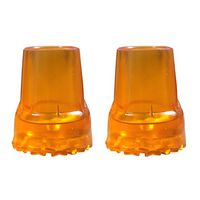 Crutch Tips Tire Grain Rubber Colored Small Replacement, Non Slip Anti Skid Durable High-performance Pole Cane Pad, 3/4 Inch (Orange Color)