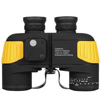 LFFCC 7x50 Waterproof Fogproof Military Marine Binoculars with Internal Rangefinder & Compass for Navigation,Boating,Fishing,Water Sports,Hunting and More