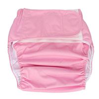 Adult Cloth Diaper, Waterproof & Reusable Elderly Incontinence Protection Nappies Underwear with Maximum Absorbency for Men or Women, Waist: 19.7-49.9inch(Pink)