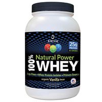 ENIVA Whey Protein Powder Mix: Whey Protein Concentrate, Isolate. Hydrolyzed Whey Protein Isolate, Clean and Pure, Vanilla Flavor, Soy Free, Non-GMO, 5 Grams BCCAs. (5.5 Pounds, 80 Servings).